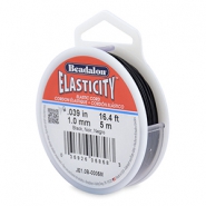 Beadalon Elastic Stringing Wire 1.0mm 5 metre Black