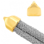DQ European metal end caps &Oslash;20x10mm Gold (nickel free)