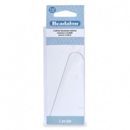 Beadalon rigid curved needle 11.4cm Silver