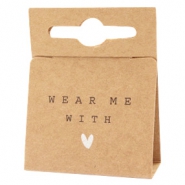 Jewellery cards "Wear Me With &hearts;" Brown