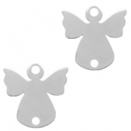 Stainless steel charms connector angel Silver
