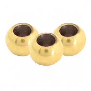 Stainless steel beads 6mm Gold