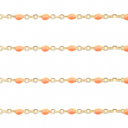Stainless steel findings belcher chain 1mm Orange-Gold