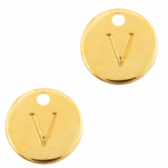 DQ European metal charms initial V Gold (nickel free)