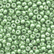 Miyuki seed beads 8/0 Duracoat Galvanized Dark Mint Green 8-4214