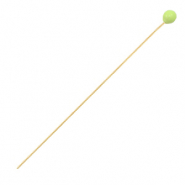 DQ European metal findings headpin 52mm Gold-Lime Green (nickel free)