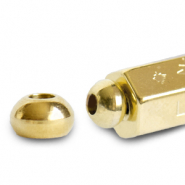 C.U.S&reg; jewellery message beads end cap Gold (nickel free)