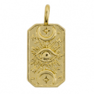 Brass TQ metal charm eye Gold