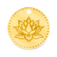 Plexx charms 20mm Birth flower July-Water lily Gold