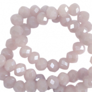 Top faceted beads 8x6mm disc Mystic Violet-Pearl Shine Coating