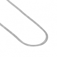 Stainless steel necklaces snake Silver