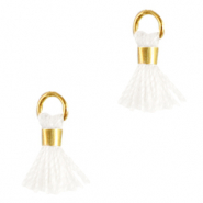 Tassels 0.7cm Gold-White