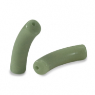 Acrylic beads tube Vintage Olive Green