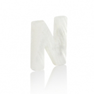 Shell pendants specials letter N White (natural colour)