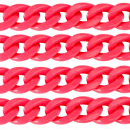 Acrylic chain 29mm shiny Neon Pink