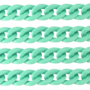 Acrylic chain 22mm shiny Turquoise Green
