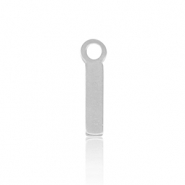 Stainless steel charms initial I Silver