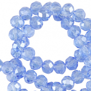 Top faceted beads 3x3mm disc Finley Blue-Pearl Shine Coating