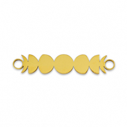 Stainless steel charms connector La Luna moon phase Gold