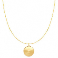 Polaris Steel necklace with setting for 20mm cabochon Gold