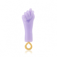 Resin pendants "Mano Fico" Sheer Lilac-Gold