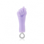 Resin pendants "Mano Fico" Sheer Lilac-Silver