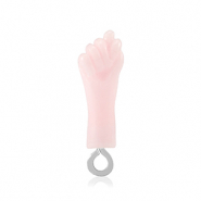 Resin pendants "Mano Fico" Baby Pink-Silver