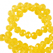 Top faceted beads 4x3mm disc Freesia Yellow