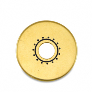 DQ European metal beads donut Gold (nickel free)