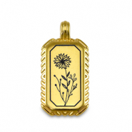 DQ European metal charms flower Gold (nickel free)