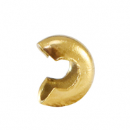 Stainless steel findings Crimp Cover 4mm Gold