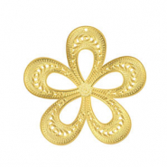 Stainless steel charms bohemian flower Gold