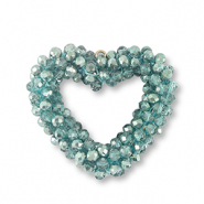 Top Faceted charms heart erin green
