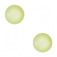 4 mm soft Polaris Elements cabochon "Birthstones" August SS16 shiny Lime Green