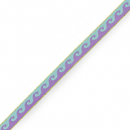 Ribbon text waves Blue-purple