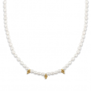 Stainless steel necklaces pearls Gold