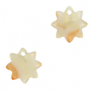 Resin pendants flower Copper Orange
