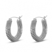 Stainless steel earrings / earpins Silver