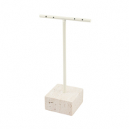 Jewellery display T-shape Natural-Off White