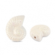 DQ greek ceramic beads shell White