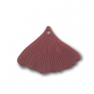 Acrylic charms leaf Dark Red-Brown