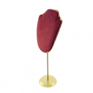 Jewellery display bust for necklaces Bordeaux Red-Gold