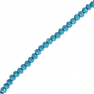 Top faceted beads 6x4mm disc Blue