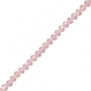 Top faceted beads 6x4mm disc Light Pink
