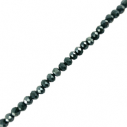Top faceted beads 4x3mm disc Dark Blue