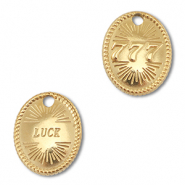 BY31&reg; Stainless steel charm angelnumbers 777 / luck Gold