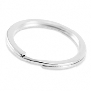 DQ European metal findings key chain ring 30mm Antique Silver (nickel free)