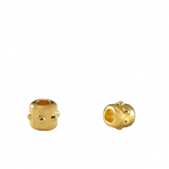 DQ European metal beads tubes Gold (nickel free)