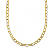 Stainless steel necklaces chain link twisted Gold
