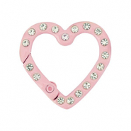 Colourful jewellery findings key chain heart Pink